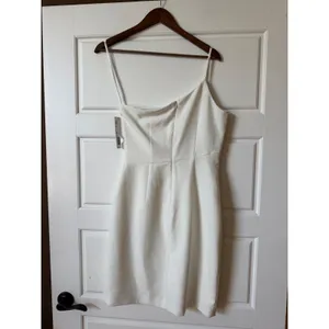Gianni Bini Ivory Evelyn One Shoulder Mini Dress 4 Wedding Bachelorette Bridal thumbnail 7