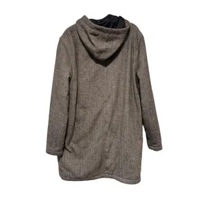 And Now This Brown Herringbone Hooded Coat M Size M thumbnail 12
