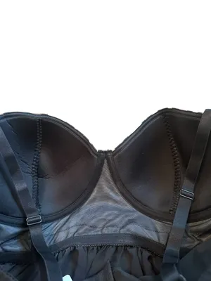 Torrid Curve Lingerie Black Mesh Animal Print Babydoll Coquette Boudoir Size 1X thumbnail 4
