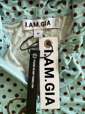 I.AM.GIA Blare Hoodie Polka Dot Blue Medium NWT thumbnail 11