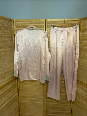 Victoria’s Secret vintage 90s gold label satin lace pajama set top shirt large thumbnail 3