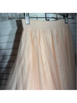 NWOT Charlotte Russe peach chiffon mesh skirt elastic waist fairy whimsical XS thumbnail 4