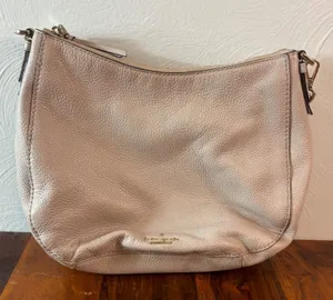Kate Spade New‎ York Taupe Pebbled Leather Hobo Shoulder Bag Gold Hardware thumbnail 1