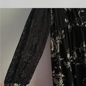 Maurices Black Floral Maternity Dress thumbnail 3