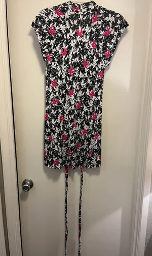 French Connection Waist Tie Dove Patterned Mini Dress - Size 4 thumbnail 5