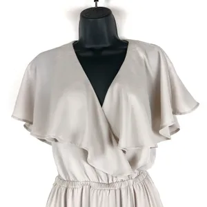 Show Me Your Mumu Audrey Maxi Dress Tan Ruffle Bridesmaid Small Wedding thumbnail 3
