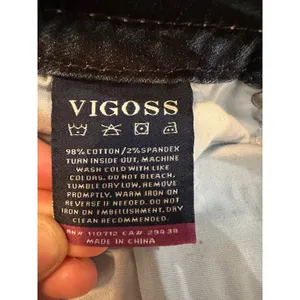 Vigoss The New York Bootcut Jeans Medium Wash Sequin Embroidered Flap Pocket 32 thumbnail 10