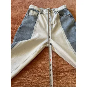 Pacsun Women's Mom Jeans Two Tone Cut and Sew Frayed High Rise Tapered Size 26 thumbnail 9