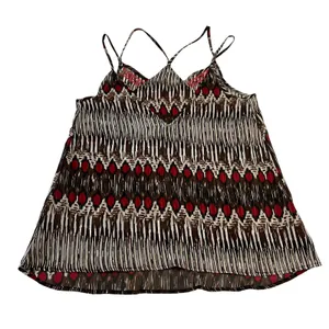 Paperdoll V-Neck Sleeveless Tribal Print Blouse Size M Y2K 90s Festival Bohemian thumbnail 2