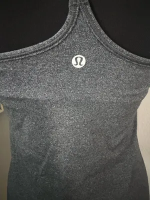 Lululemon Power Y Tank Racerback Yoga Running Athletic Grey Size 6. thumbnail 5