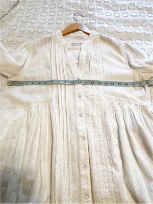 Free People We the Free Willow Button Down Ivory NWT size Small Light Boxy Airy thumbnail 11
