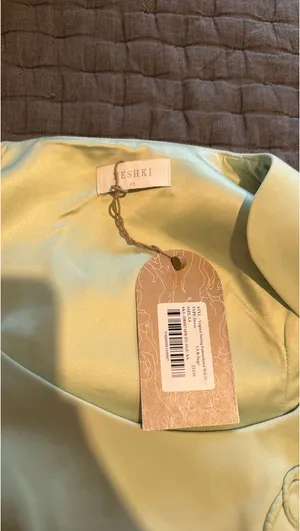 Meshki Virginia Suiting Embroidered Midi Dress in sage green thumbnail 6