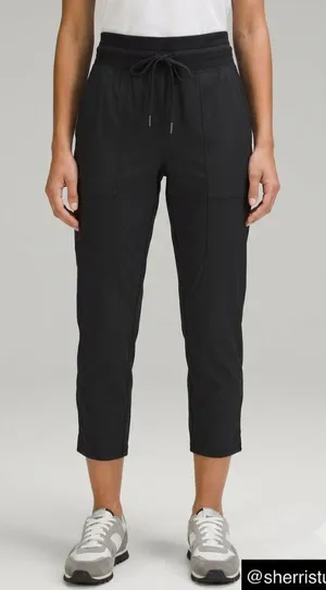 EXCELLENT Lululemon Dance Studio Mid Rise Crop 25" Pants Black Activewear 2 thumbnail 2