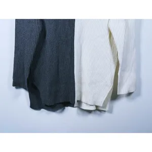 Abercrombie & Fitch V-Neck Colorblock Ribbed Sweater Size S Gray White Minimal thumbnail 8