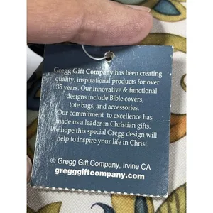 Gregg Gift Company Grace Collection Floral Tote Zip Lined Pockets Charm Card thumbnail 10