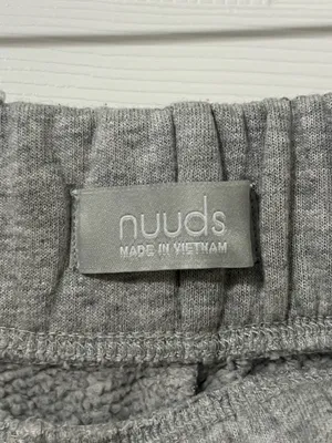 Nuuds Vintage Fleece Gray Oversized Loungewear Sweat Shorts XXL thumbnail 3