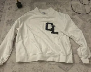 Coco and Lily white mock neck sweatshirt thumbnail 1