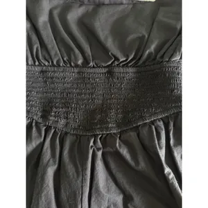 Anthropologie Maeve Puff Sleeve Smocked Romper XS Black Square-Neck Bubble Hem thumbnail 7