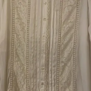 Sundance Boho Cream Lace Button Down Blouse thumbnail 4