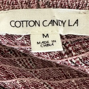 Cotton Candy LA Plaid Square Neck Crop Top Purple Dark Academia Smocked Size M thumbnail 5