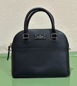 kate spade Black Leather Satchel with Gold Hardware thumbnail 1