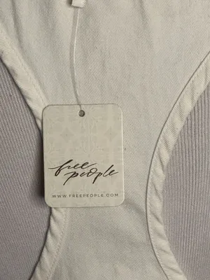 NWT Free People ivory cotton racerback babydoll swing mini dress Size Medium thumbnail 7
