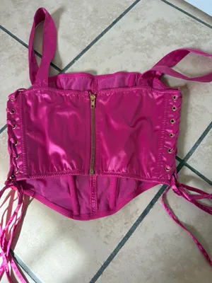 Urban Outfitters Corset Top Pink thumbnail 3