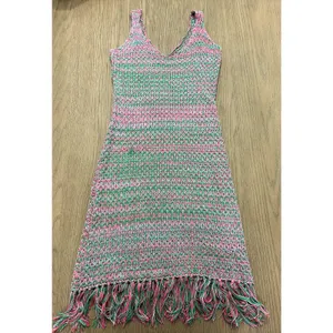 Vici Crochet Knit Fringe Dress Women’s Small Boho Festival thumbnail 2
