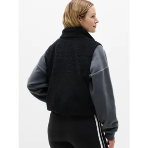 New Athleta L In the Clouds Fleece Vest Black Large Regular thumbnail 5