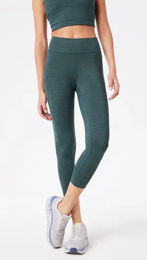 Outdoor Voices hunter green tech sweat 3/4 leggings thumbnail 1