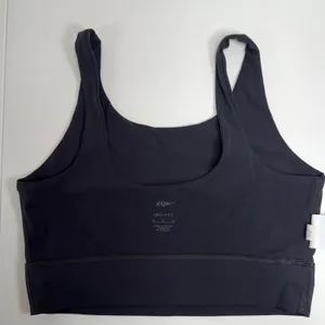 Nike Medium Sports Bra Yoga Dri-FIT Alate Curve Black DR7795-010 Workout Top thumbnail 7