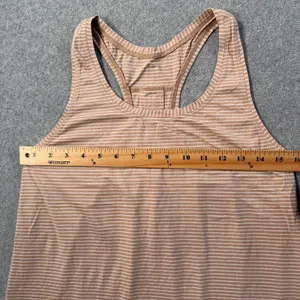 Lululemon Racerback Tank Top Women's Small Brown/White Active Gym No Size Tag thumbnail 3