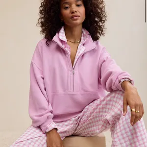 Aerie Pink Oh Zip! Sweatshirt NWT Size XL thumbnail 1