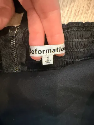 Reformation Ruched Puff Sleeve Crop Top thumbnail 3