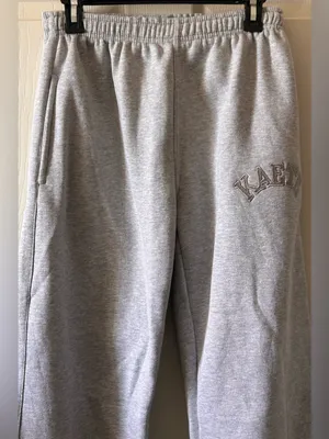 Kaete Gray Cozy Boyfriend Fit Grunge Sweatpants Sz L/XL Indie Sleaze Vibes Fall thumbnail 4