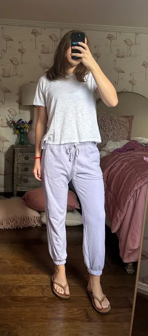 XIRENA Purple Cuffed Sweatpants Size XS thumbnail 1