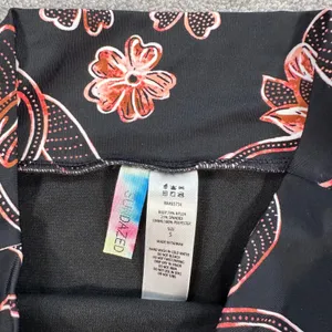 Sundazed High-Waisted Floral Bikini Bottoms Size Small Black / Pink Swim Suit thumbnail 3