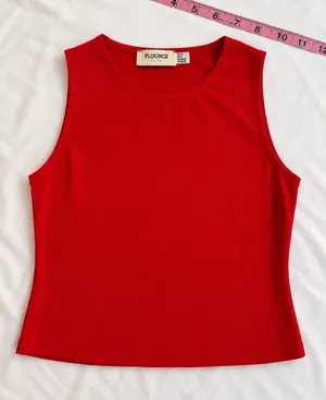 Flou Bright Red Sleeveless Tank Top Size undefined thumbnail 1