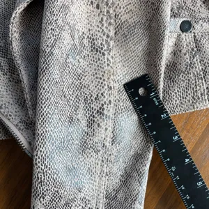 Haute Monde Faux Snakeskin Moto Jacket Boho Zip Up Lightweight Going Out Medium thumbnail 8