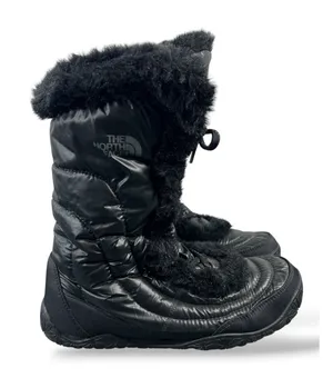 The North Face Nuptse Purna Black Faux Fur Winter Snow Boots Womens 9 thumbnail 1