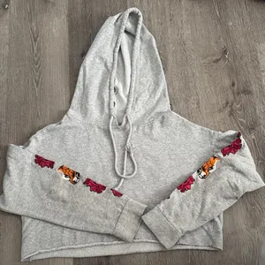 Pac Sun (LA Hearts) Cropped Grey Hoodie (XS) thumbnail 1