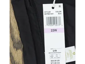 NWT Anne Cole Soft Band A-Line Swim Skirt MYPB41401 Black 22W thumbnail 6