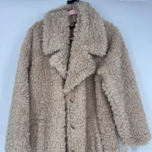 Aqua Faux Fur Coat- No belt- Size XL thumbnail 4