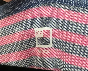 Jcp Pink Blue Striped Long Sleeve Casual Top ~ Cotton Polyester ~ Size XL thumbnail 7