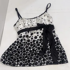 Heart Soul Polka Dot Satin Y2K Coquette Indie Sleaze Camisole Medium thumbnail 12