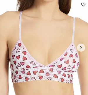 Hanky Panky Signature Lace Padded Bralette Heartbeat $70 NEW thumbnail 1