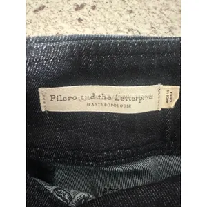 Pilcro & the Letterpress Dark Wash High Rise Straight Jeans w/ Scarf Belt 28 thumbnail 3