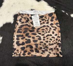 THE LABEL leopard skirt (with shorts under) Multi thumbnail 1