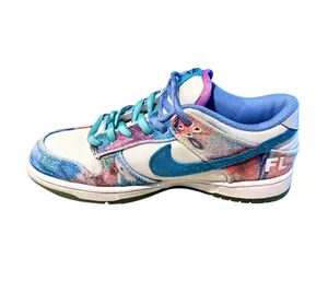 Nike x Futura Laboratories SB Dunk Low “ Bleached Aqua” Sneakers Size 7 Women thumbnail 2