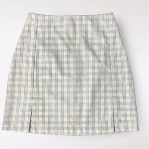 Brandy Melville John Galt Cara Plaid Baby Blue White Mini Skirt‎ Size OS XS/S thumbnail 1
